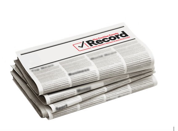Image of Cochise County Record physical edition stack of newspapers
